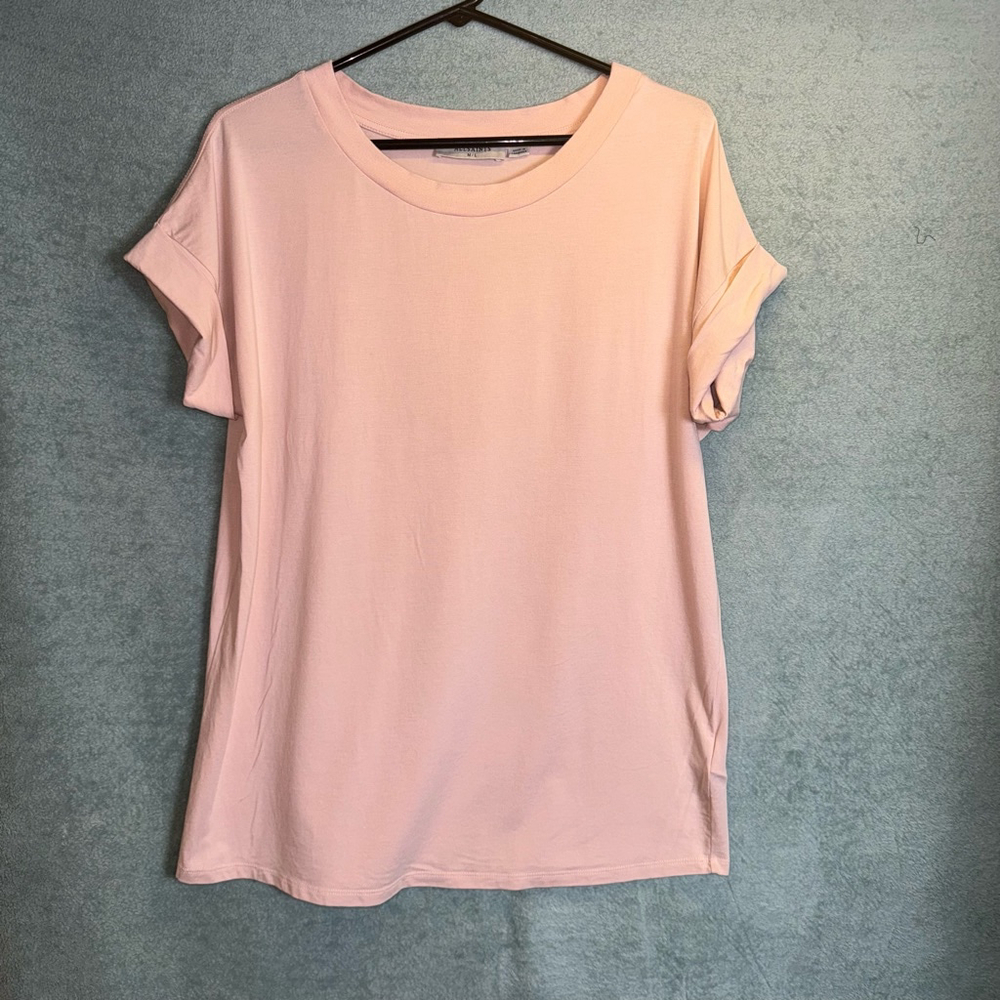 Women's AllSaints Imogen Boy Tee Shirt Size M/L Pink
